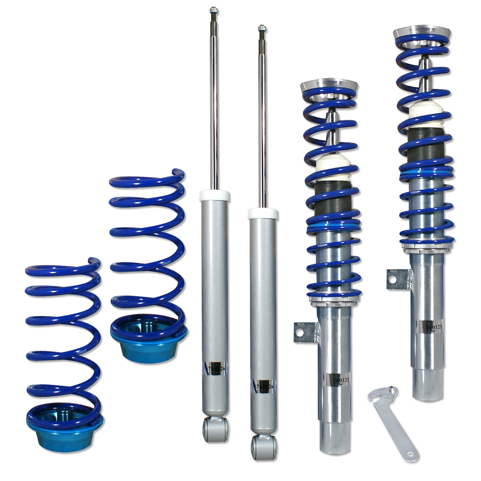 BlueLine Gewindefahrwerk passend für Ford Focus 1 1.4,1.6, 1.8, 2.0 1.8TD, TDdi, TDCi, außer 2.0 RS und Turnier Baujahr – Bild 2