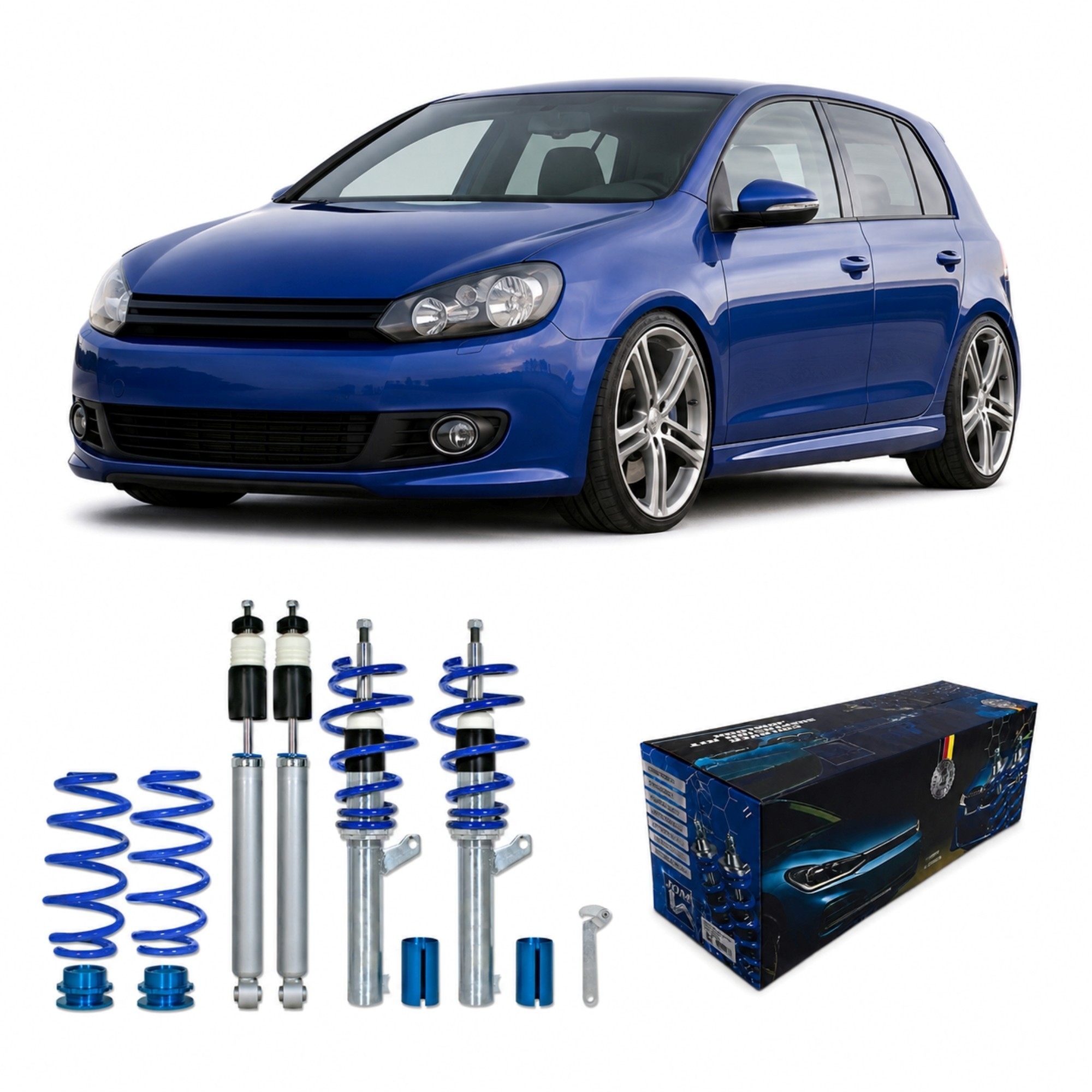 BlueLine Gewindefahrwerk passend für VW Golf 6 1.9TDi / DSG, 2.0TDi / DSG passend für VW Golf 6 1.9TDi / DSG, 2.0TDi / D