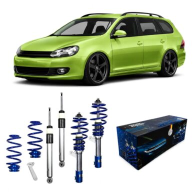 BlueLine Gewindefahrwerk passend für VW Golf 6 Plus und Variant 1.4, 1.4 TSi, 1.6, 2.0, 2.0T / DSG, 1.9TDi außer Modelle