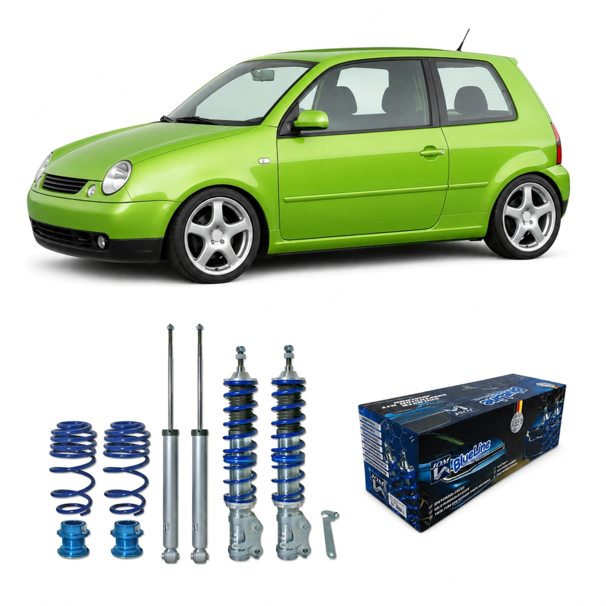 BlueLine Gewindefahrwerk passend für VW Lupo 6X 1.0, 1.4, 1.4 16V, 1.6GTi, 1.4TDi, 1.7SDi, ab Baujahr 1999- passend für – Bild 3