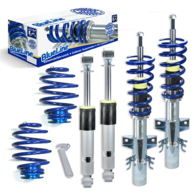 BlueLine Gewindefahrwerk passend für VW Transporter T5 Typ 7H 2.0, 3.2 V6, 1.9TDi, 2.0TDi / BiTDi, 2.5TDi, inkl. Fahrzeu