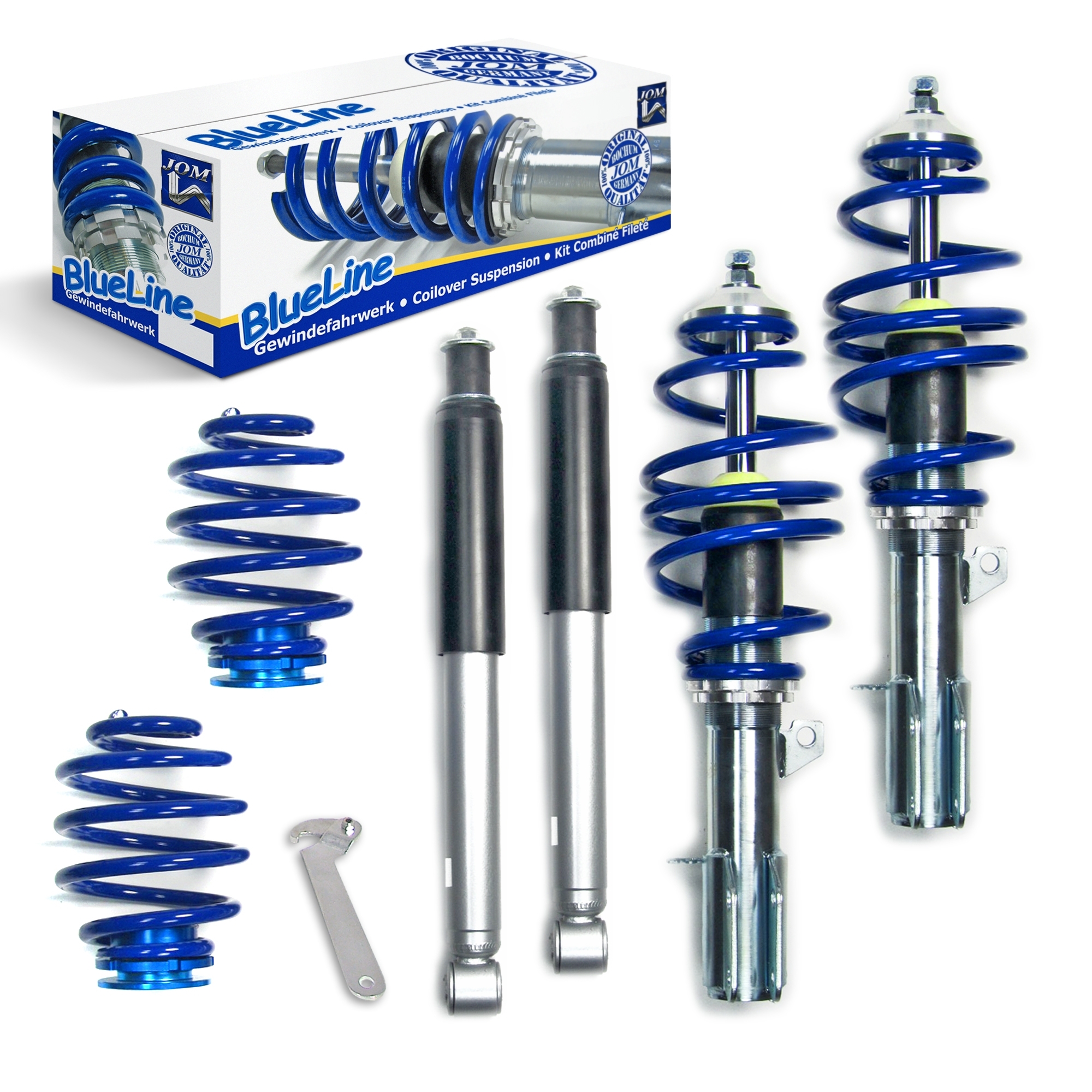 BlueLine Gewindefahrwerk passend für Opel Corsa C 1.4i 16V, 1.8i 16V, 1.3CDTi, 1.7DTi, 1.7CDTi Baujahr 11.2001 - 2006 pa