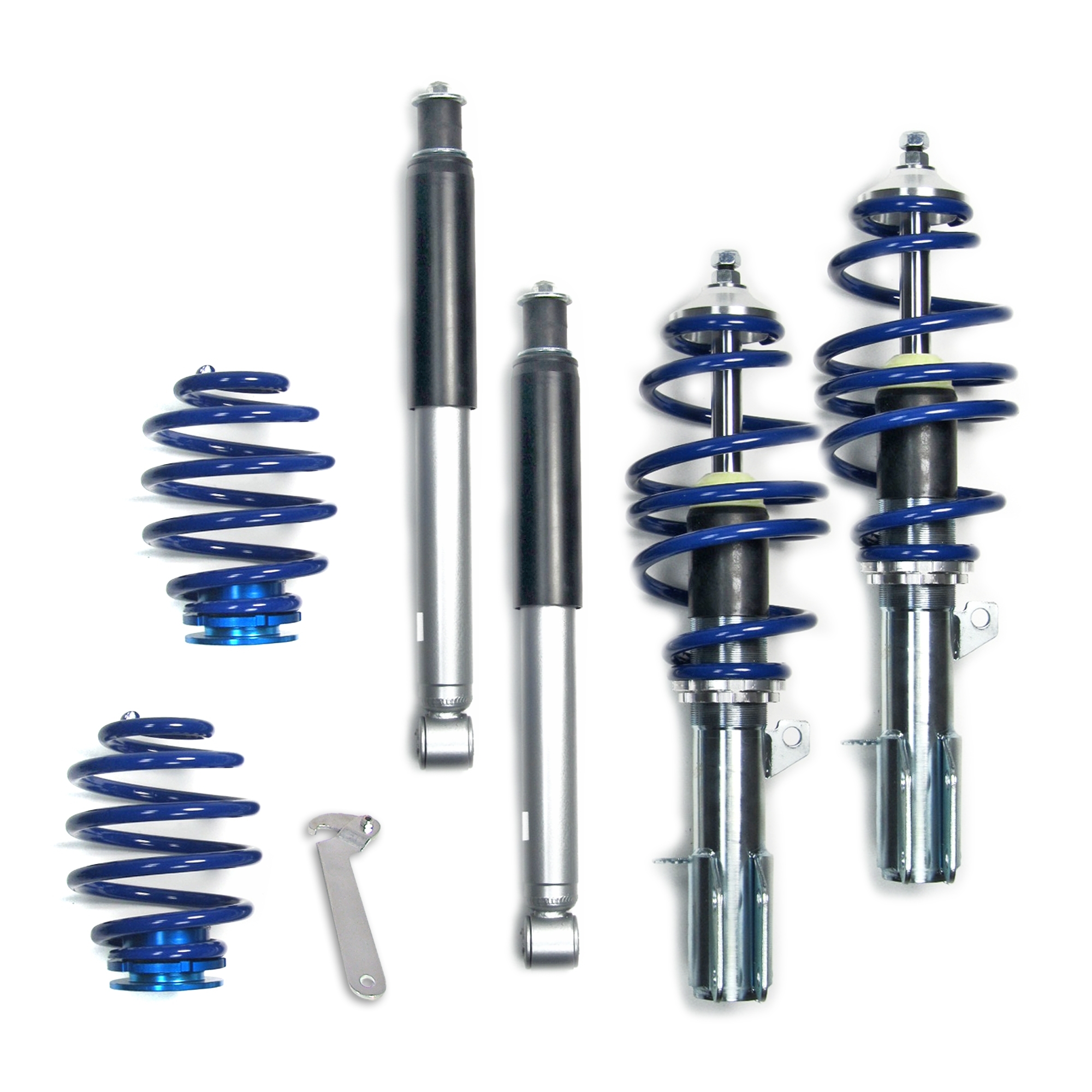 BlueLine Gewindefahrwerk passend für Opel Corsa C 1.4i 16V, 1.8i 16V, 1.3CDTi, 1.7DTi, 1.7CDTi Baujahr 11.2001 - 2006 pa – Bild 2