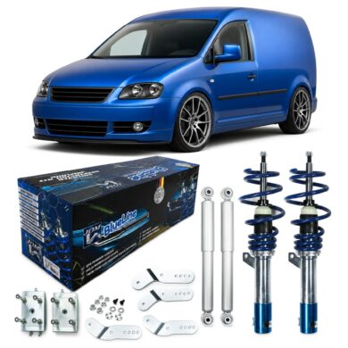 BlueLine Gewindefahrwerk passend für VW Caddy 3 (2KA/2KB) 1.2, 1.6, 2.0, 2.0SDi, 1.6TDi, 1.9TDi ab Baujahr 2004, außer b