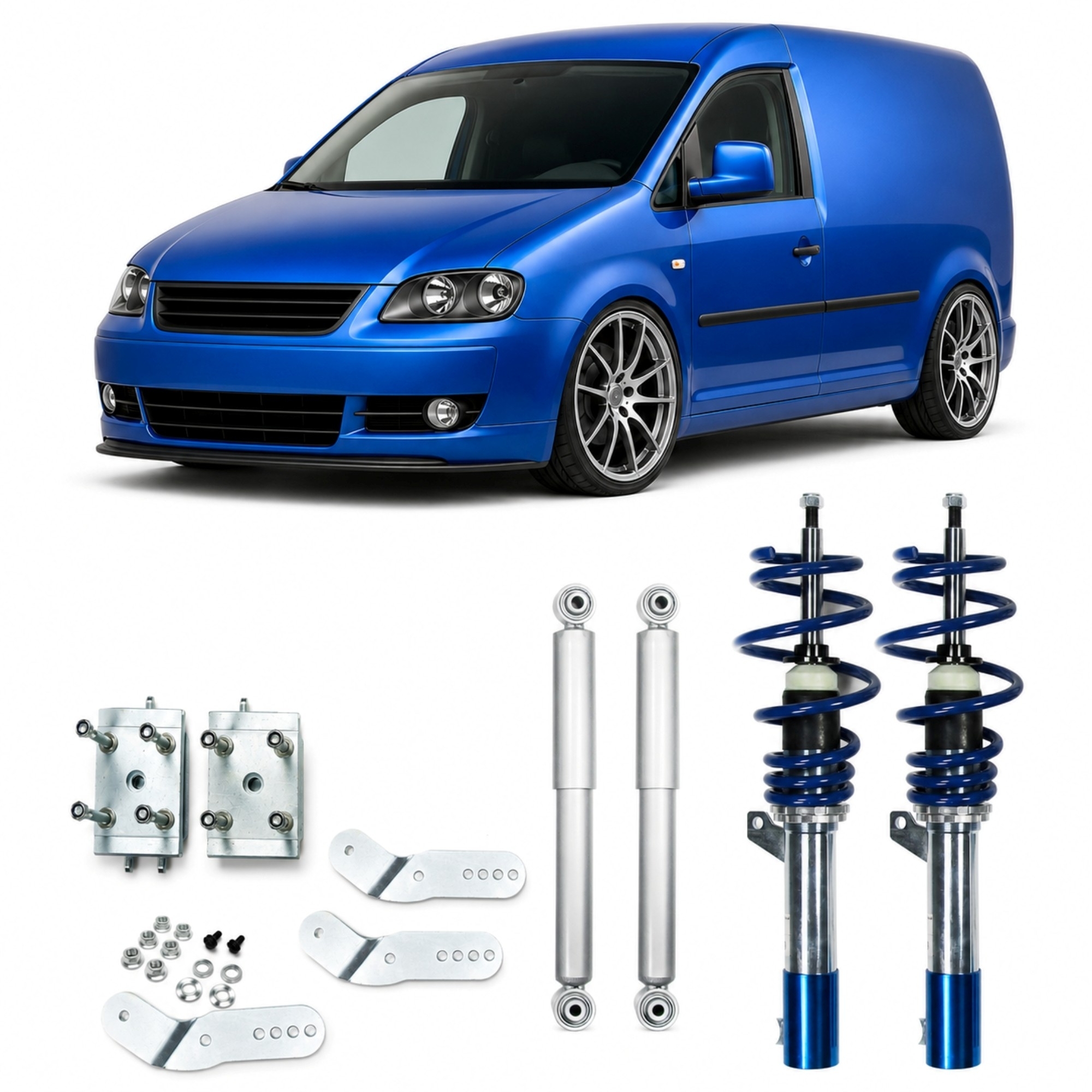 BlueLine Gewindefahrwerk passend für VW Caddy 3 (2KA/2KB) 1.2, 1.6, 2.0, 2.0SDi, 1.6TDi, 1.9TDi ab Baujahr 2004, außer b – Bild 2