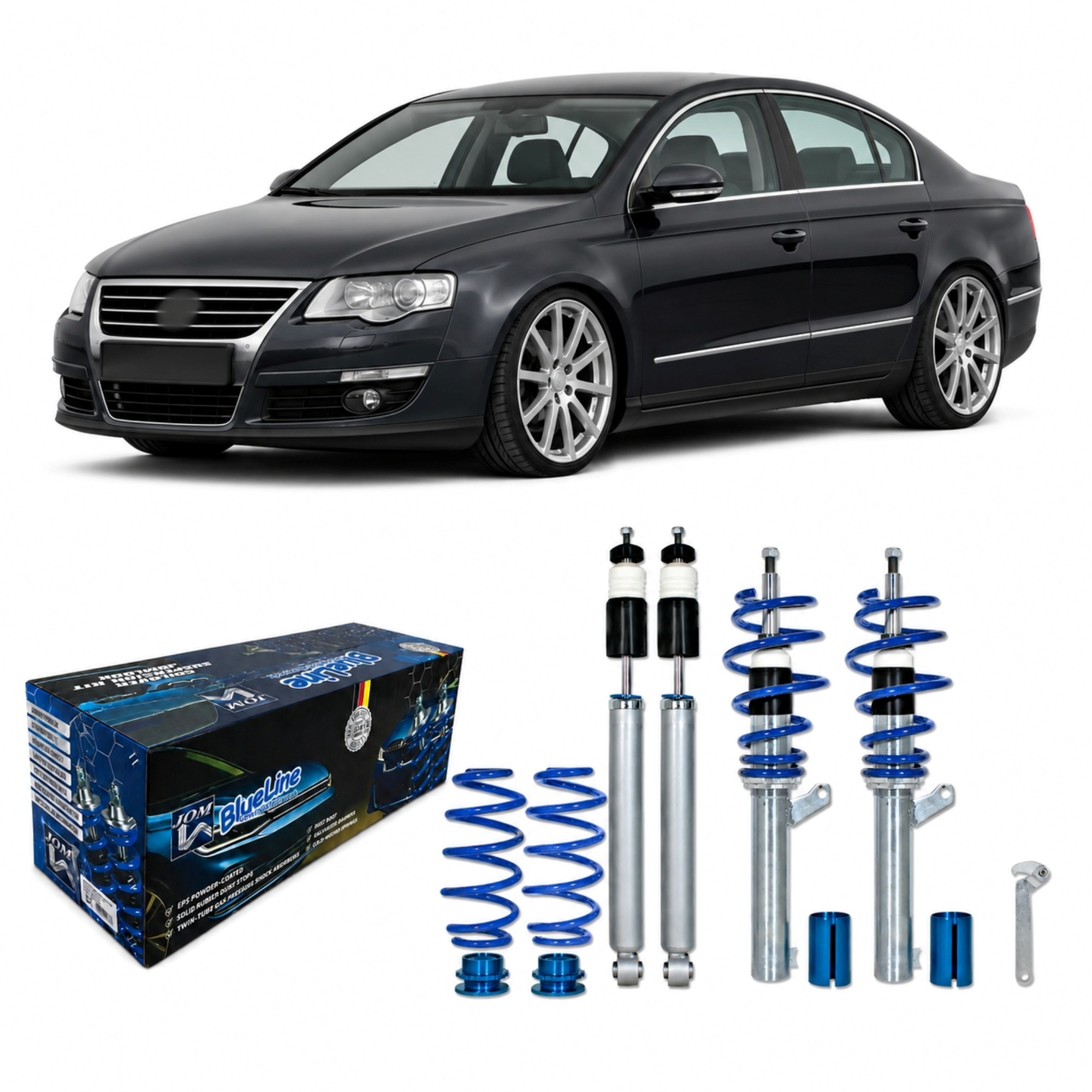 BlueLine Gewindefahrwerk passend für VW Passat Limo und Variant ( B7 / 3C ) 1.4 TSI, 1.8 TSI, 2.0 TSI, 1.6 TDI, 2.0 Blue – Bild 3