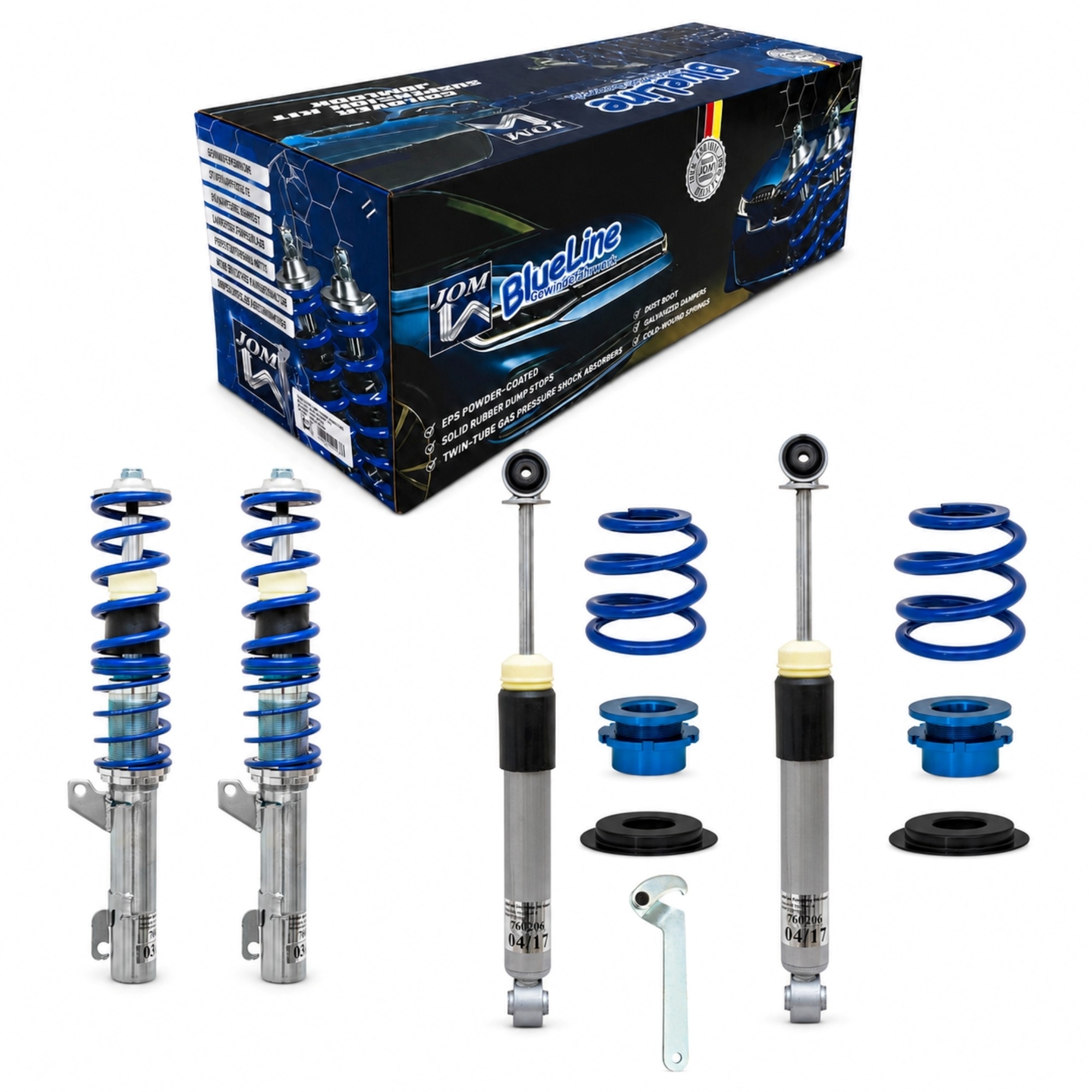 BlueLine Gewindefahrwerk passend für VW Golf 4 Bora und Variant 4Motion 1.8, 1.8T, 2.0, 2.3 V5, 2.8 V6, 1.9TDi Baujahr 1 – Bild 3
