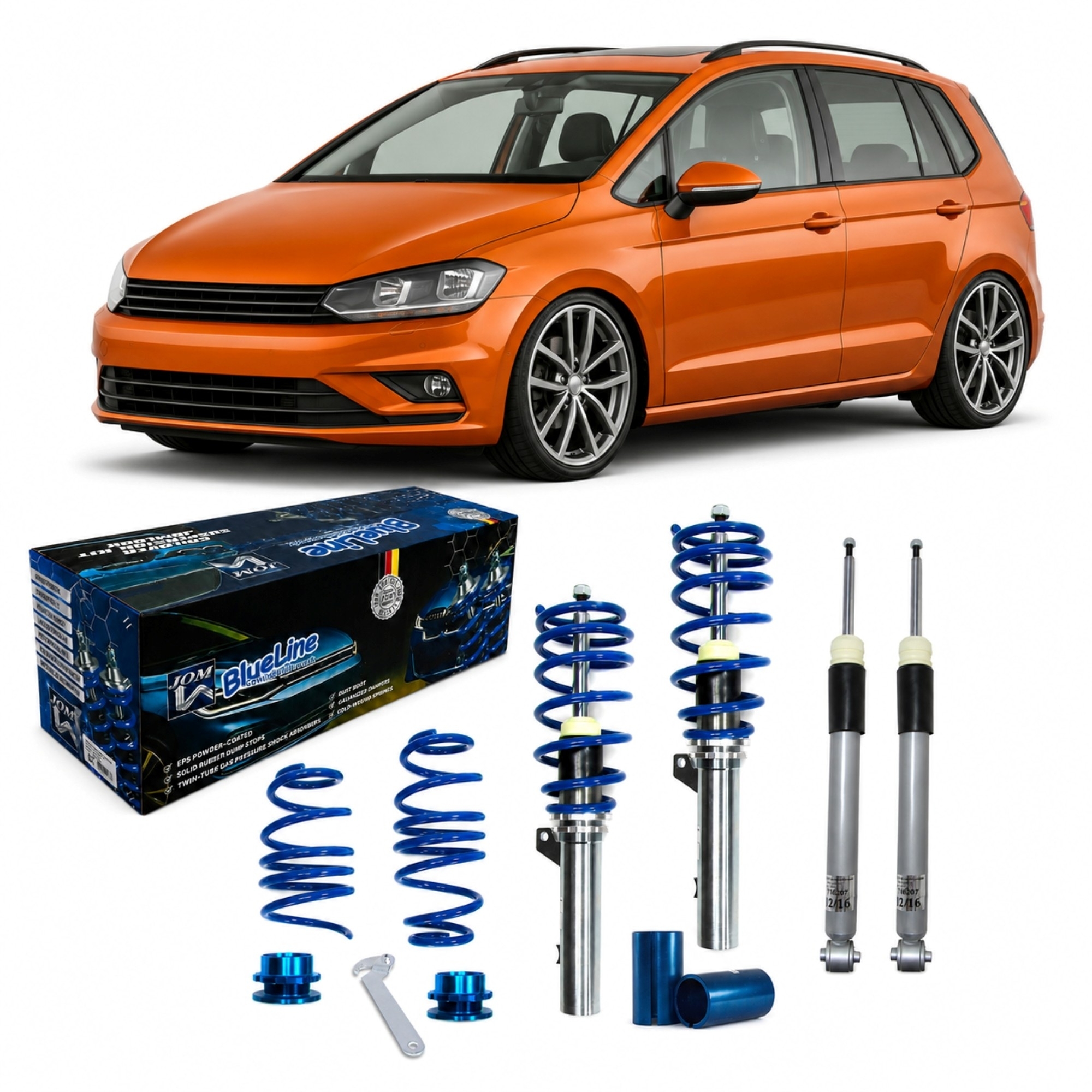 BlueLine Gewindefahrwerk passend für VW Golf 7 Limo und Sportsvan (AU/AUV) 1.6 TDI, 1.8 TSI, 2.0 TDI / Gti / GTD ab Bauj – Bild 2