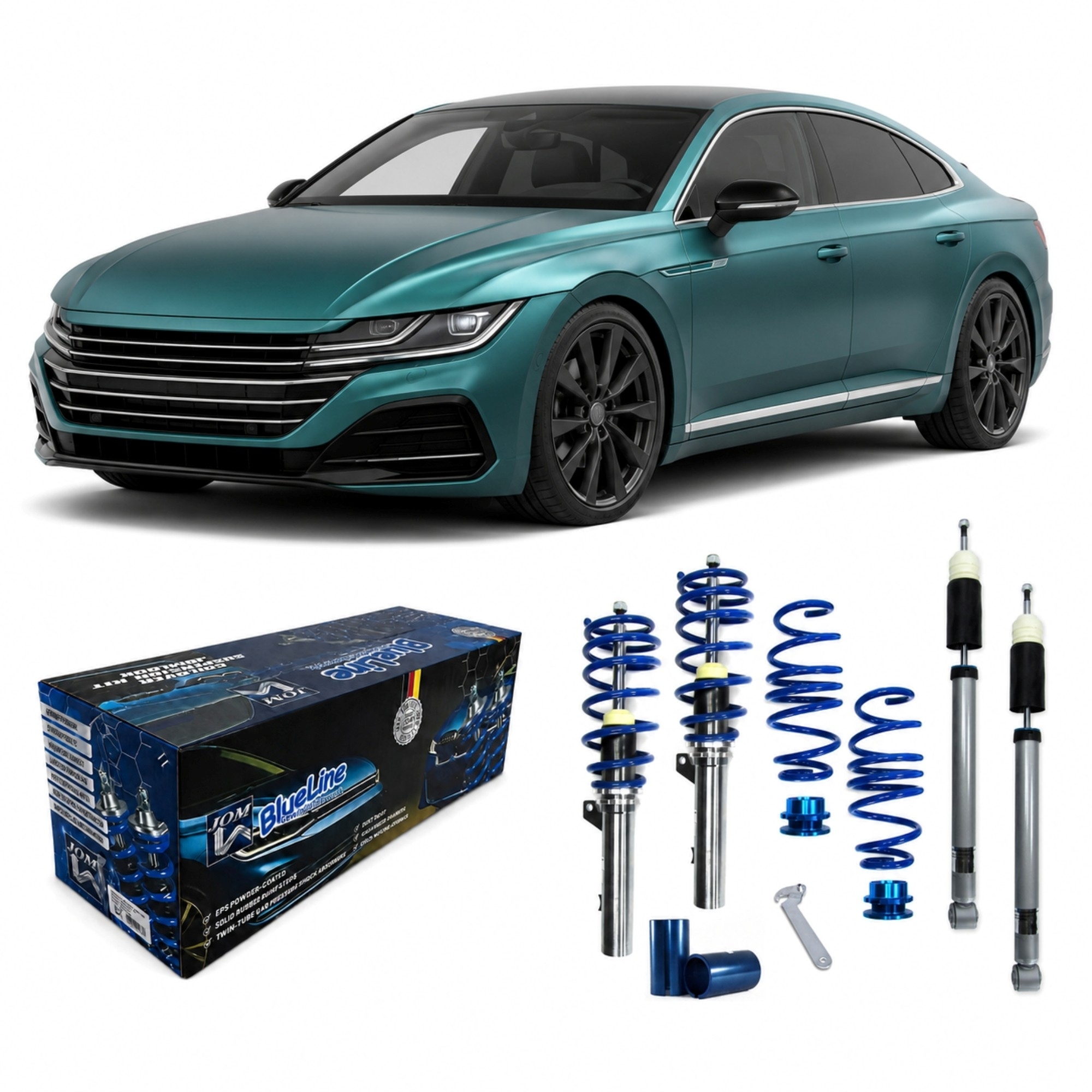 BlueLine Gewindefahrwerk HA Mehrlenker (Multilink) passend für VW Arteon (3H) 1.5 TSI, 2.0 TSI 140KW, 2.0 TDI 110KW -147