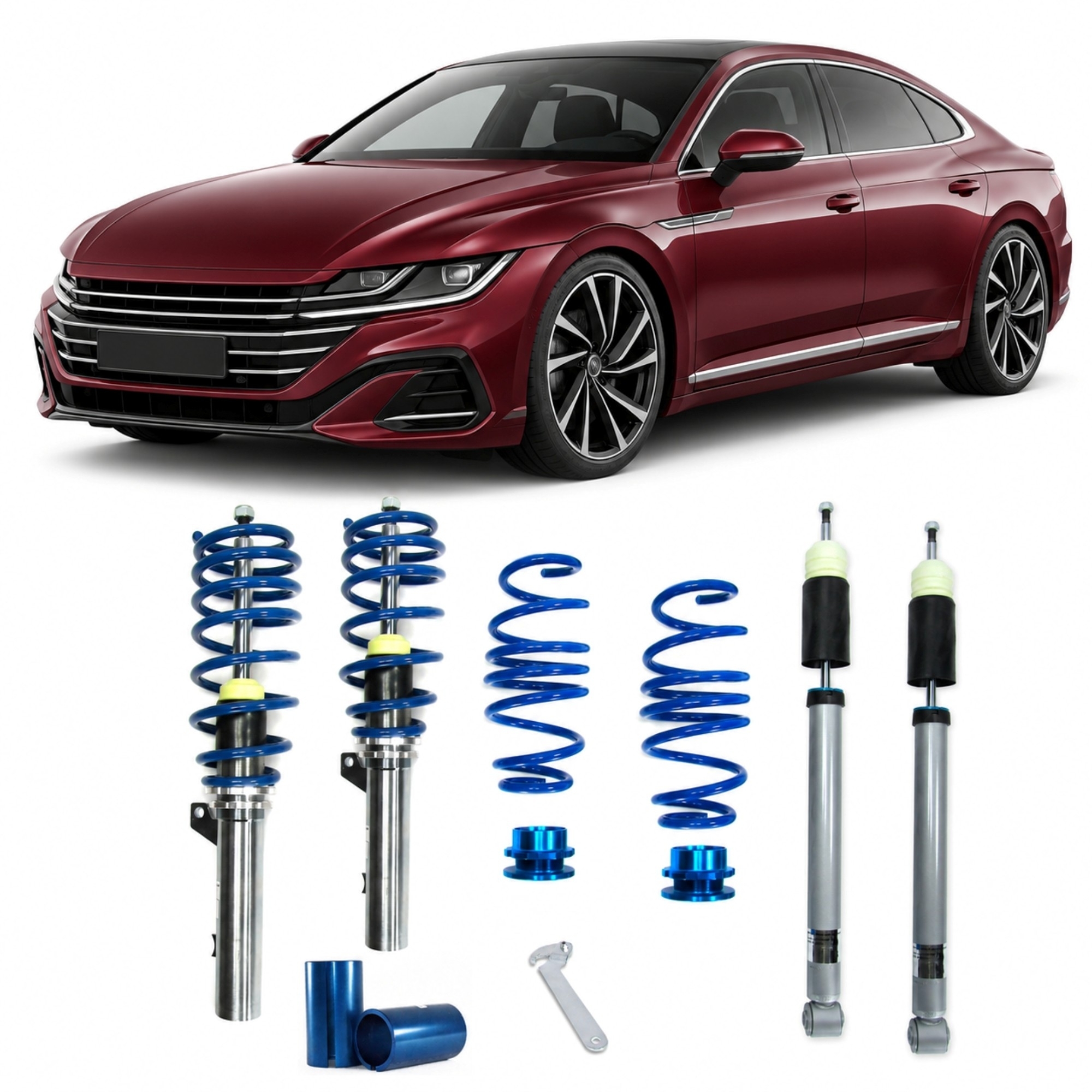 BlueLine Gewindefahrwerk HA Mehrlenker (Multilink) passend für VW Arteon (3H) 2.0 TSI 4Motion (200KW/ 206KW), 2.0 TSI 4M – Bild 2