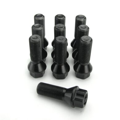 Radbolzen Kegelbund M14 x 1,25 / 33mm, 10 Stück, schwarz passend für M14 x 1,25 
33mm
Festigkeitsklasse 10.9
schwarz
10