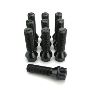 Radbolzen Kegelbund M14 x 1,25 / 43mm, 10 St., schwarz passend für M14 x 1,25 
43mm
Festigkeitsklasse 10.9
schwarz
10 St