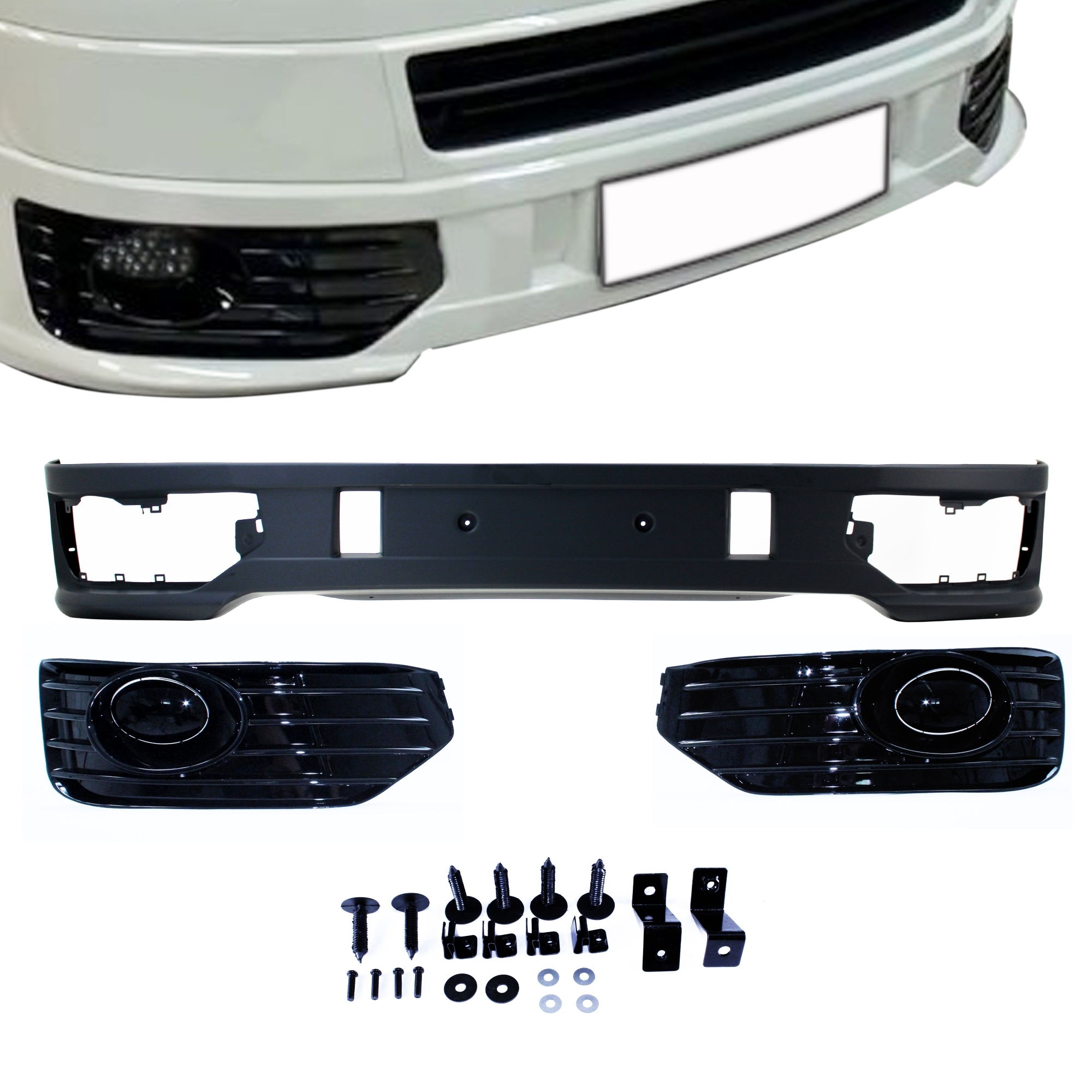 Frontspoilerlippe Spoiler Splitter vorne für T5 Facelift mit ABE passend für VW T5 Facelift Bj. 2009-2015 passend für V