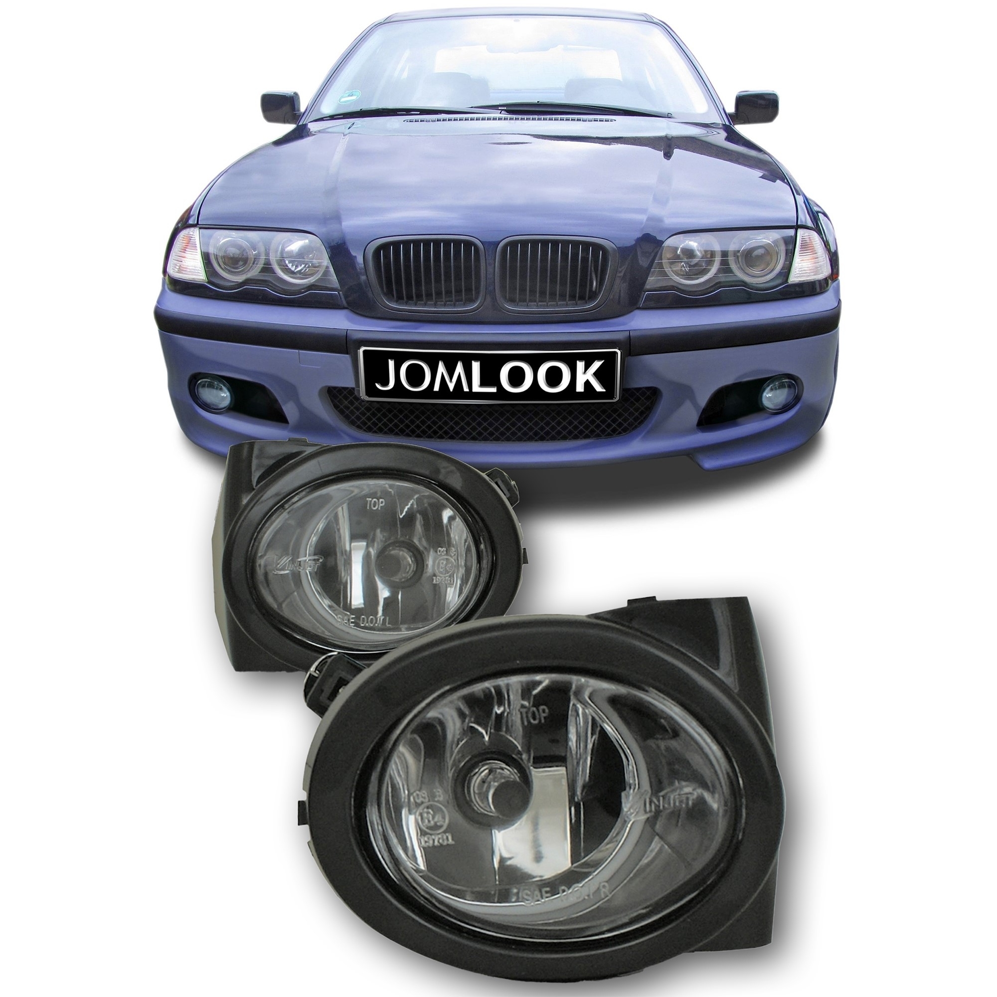 Nebelscheinwerfer Klarglas mit Rahmen passend für BMW E46 M3 Baujahr 1998- 2007 und E39 M5 Baujahr 1998-2005 passend fü