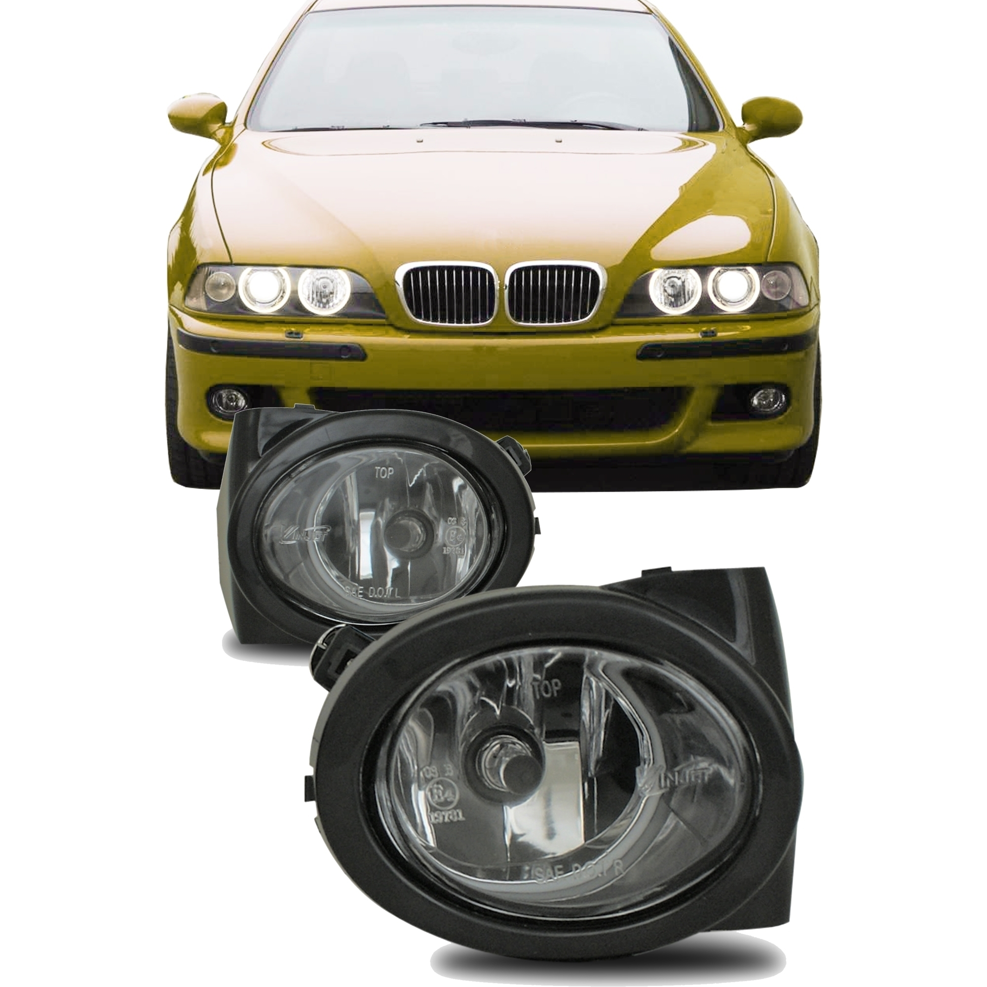 Nebelscheinwerfer Klarglas mit Rahmen passend für BMW E46 M3 Baujahr 1998- 2007 und E39 M5 Baujahr 1998-2005 passend fü – Bild 7