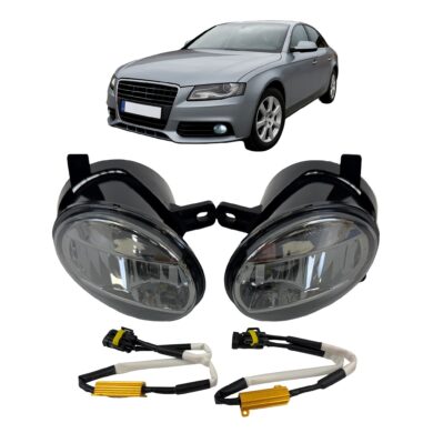 VOLL LED Nebelscheinwerfer smoke schwarz für Audi A4 B8 07-11 A6 4F 08-11 Q5