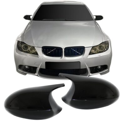 Spiegelkappen Spiegelabdeckung Außenspiegel schwarz glänzend passend für E90, E91, 2005-2008 passend für BMW E90, E91, 2