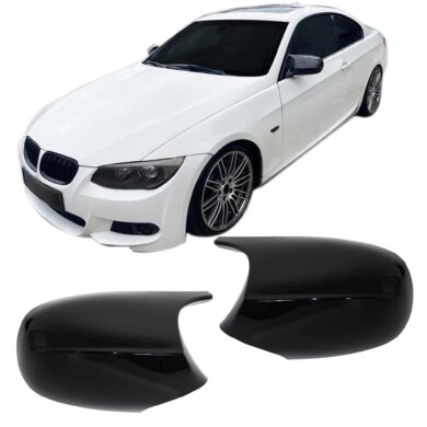 Spiegelkappen Spiegelabdeckung Außenspiegel schwarz glänzend passend für E90 LCI, E91 LCI, 2008-2013 passend für E90 LCI