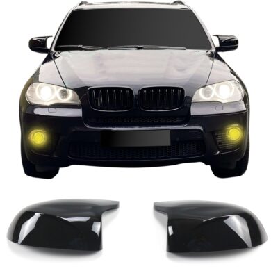 Spiegelkappen Spiegelabdeckung Außenspiegel schwarz glänzend passend für BMW X5 (E70), X6 (E71), 2006-2013, (RHD/ LHD)