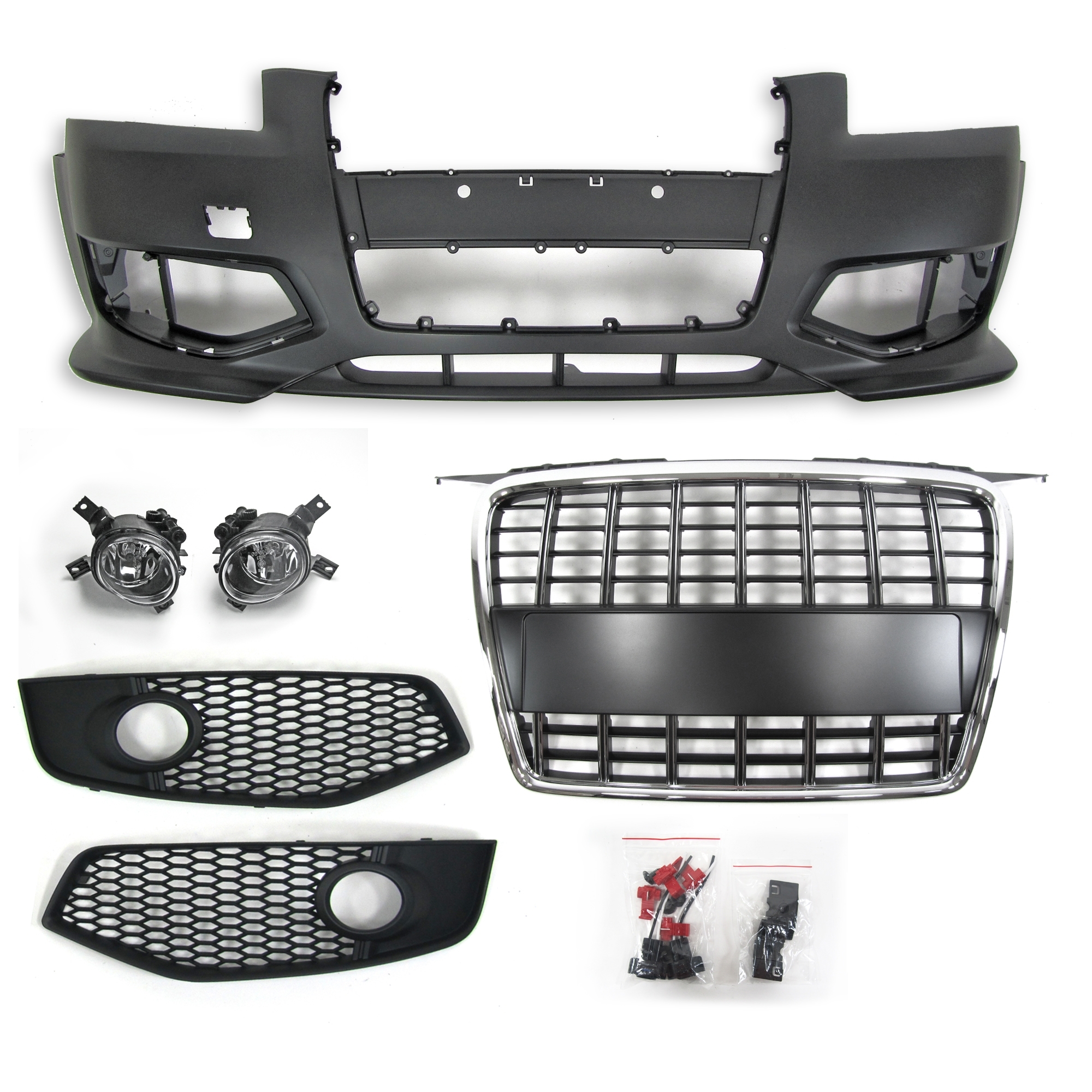 Frontstoßstange im Sport-Design inkl. Kühlergrill mit Nebelscheinwerfern und Abdeckung passend für A3 8P Baujahr 2005 - – Bild 2