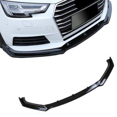 Frontspoiler Frontspoilerlippe Frontflap Spoiler Splitter schwarz glänzend +ABE+ für Audi A4 B9 (Typ 8W) 15-19 passend f