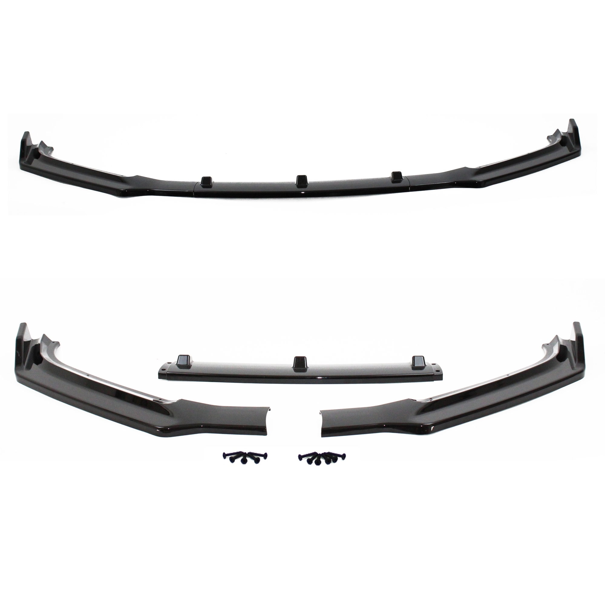 Frontspoiler Frontspoilerlippe Frontflap Spoiler Splitter schwarz glänzend +ABE+ für Audi A4 B9 (Typ 8W) 15-19 passend f – Bild 2