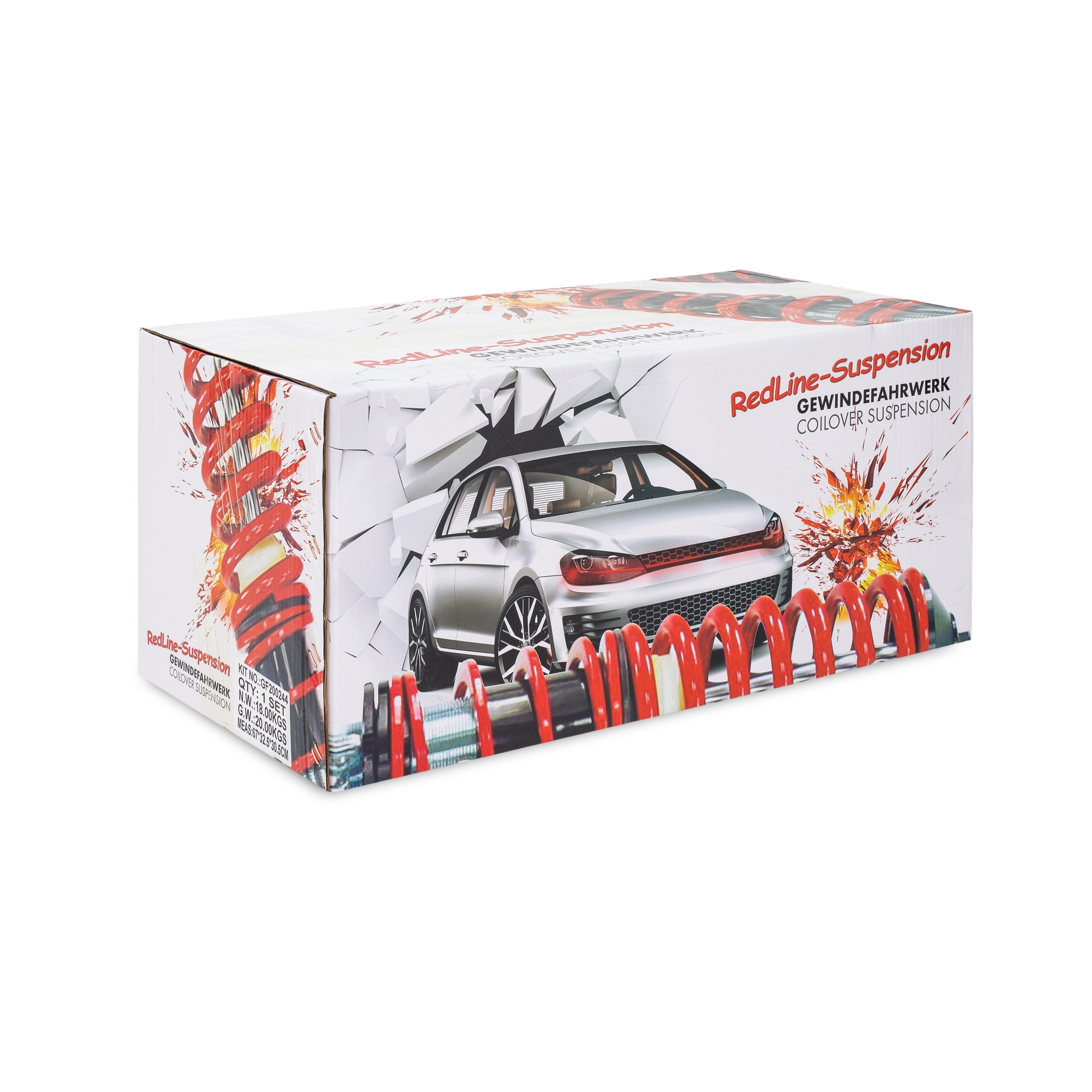 Redline Gewindefahrwerk passend für VW Golf 7 Limo/ Sportsvan (AU/AUV) 1.6 TDI/ 1.8 TSI/ 2.0 TDI/ Gti/ GTD, 2012-, (Achs – Bild 7